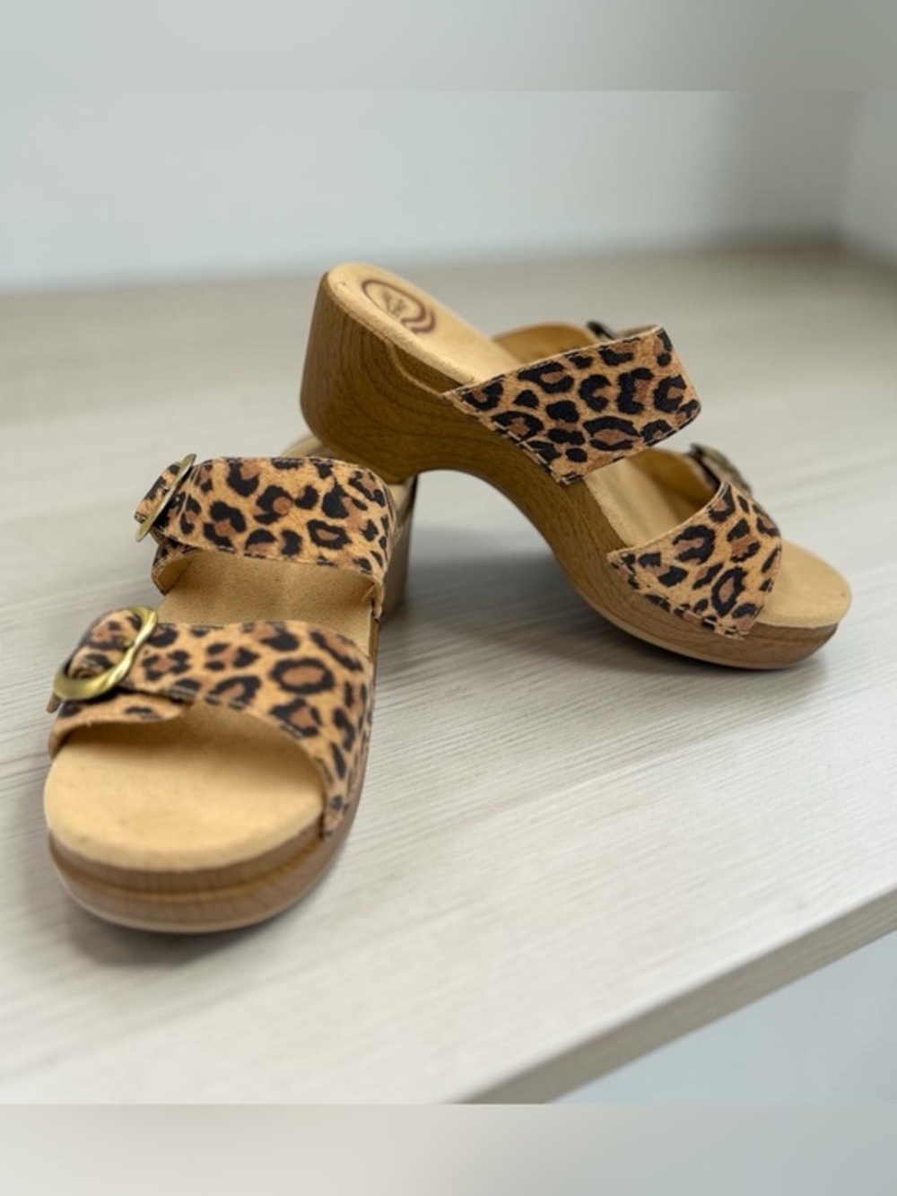 NEW Dansko Leopard Sophie Suede Sandals 37